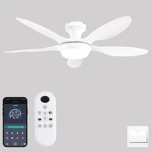 Ceiling Fan with Lights, 46 Inch Low Profile Ceiling Fan with Light and Remot... - Picture 1 of 7