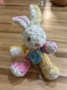 VTG Dan Dee Collectors Choice Color block Rabbit Bunny Plush Easter Pastel 7” - Picture 1 of 9