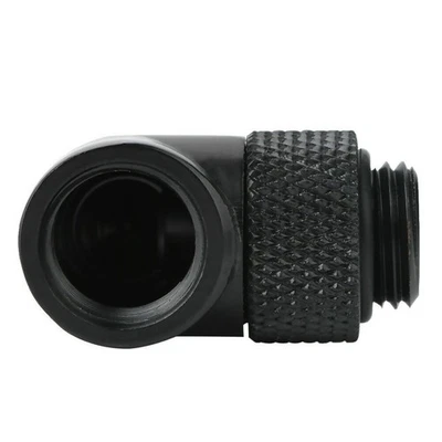 Black Tube Fitting Connector Adapter Durable For Computer PC Water Cooling - Image 1 of 4