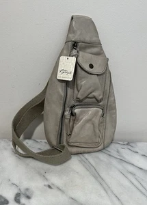 Urban Outfitters Free People Sling Bag 100% Rindsleder Rucksack NEU mit Etikett - Bild 1 von 12