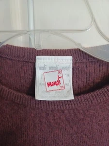  Mondi Lambswool Pullover Crew Neck Sweater Burgundy Red 38 M Vtg Preppy Germany - Picture 1 of 9