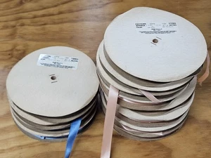 Lot of Peach & Blue Satin Polyester Ribbon Trim Bulk Spools & Remnants 5/8" #3 - Picture 1 of 4