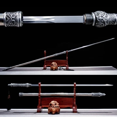 Ninja Kung fu verdadera espada samurai china katana Full Tang. Acero al carbono afilado Foto 1 de 4