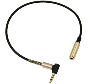 Gold Plated 3.5mm 4 Pole Earphone Microphone Male to Female Extension Cable Lead - Picture 1 of 4