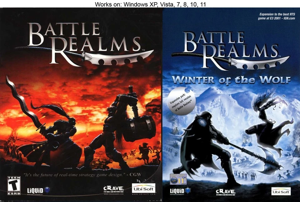 Battle Realms + Winter of the Wolf PC Game 2002 Ubisoft Windows 10 11 - Image 1 of 3