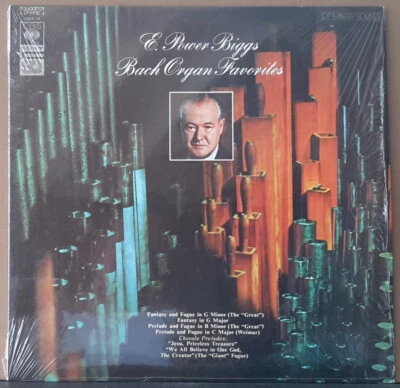 CBS SONY SOCN 10 SQ JAPAN E. POWER BIGGS - BACH ORGAN FAVOURITES QUADRAPHONIC LP - Image 1 of 3