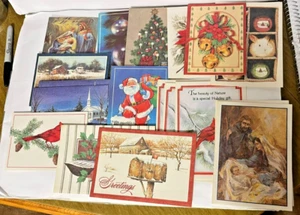 Lote de 18 Tarjetas de Navidad Grandes Premios Vintage Todas Nuevas 14 Diseños 3 Sobres - Imagen 1 de 4