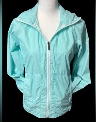 Women’s Columbia Packable Rain Jacket Mint Green Waterproof Breathable Size XS - Image 1 of 4