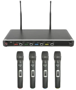 Chord NU4-H Quad UHF Wireless System | 4 Handheld Mics, Stage-Ready Setup - Picture 1 of 8