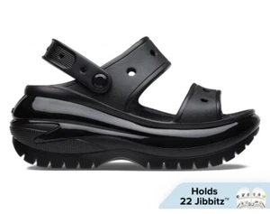 Crocs Classic Mega Crush Sandal Unisex Thick Soled Sandals Black Multi Size - Picture 1 of 6