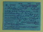 1971 Arkansas 14 Day Non Resident Trip Fishing License...Free Shipping!