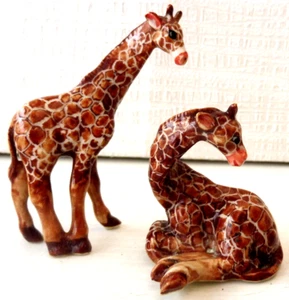 KLIMA E390 Miniature statuette en porcelaine - GIRAFES  GIRAFFES - Picture 1 of 4