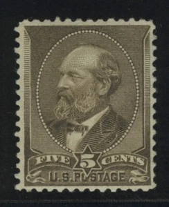 US, #205  5 Cent Yellow Brown Mint Never Hinged - Picture 1 of 2