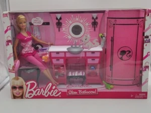Juego de baño de ensueño Barbie rosa + muñeca #N4895 Mattel 2008 - Difícil de encontrar nuevo en caja - Imagen 1 de 4