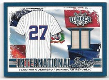 2021 Leaf Lumber International Icons Navy Blue Vladimir Guerrero Bat Relic #2/3