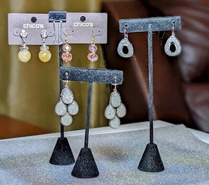 4 Sets Dangle Earrings Chico Brand New Silvertone Goldtone - Picture 1 of 11
