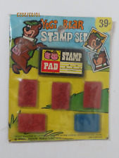 1974 Hanna-Barbera Yogi Bear Stamp Set with Stamp Pad and 5 stamps rare HTF NIP
