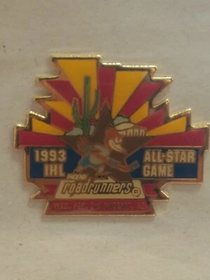 Rare 1993 NHL Phoenix Roadrunners All Star Game Lapel Pin Foto 1 de 2
