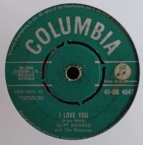 (1) Cliff Richard, Shadows - I Love You 7" - Picture 1 of 1