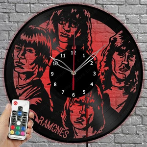 Reloj Vinilo LED Ramones Luz LED Vinilo Disco Pared Reloj Decoración Hogar 1289 - Imagen 1 de 11