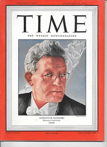 FEBRUARY 17, 1947 TIME MAGAZINE - CONDUCTOR ARTUR RODZINSKI - NO LABEL - Picture 1 of 1