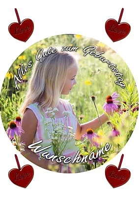 Tortenaufleger Foto Cupcake - Geburtstag - Kommunion - Taufe - Einschulung - Bild 1 von 3