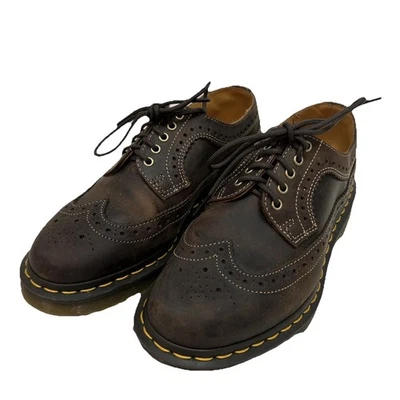Zapatos Oxford Doc Martens 3989 punta de ala de cuero marrón para mujer talla 7 EU 38 para hombre 6 Foto 1 de 4