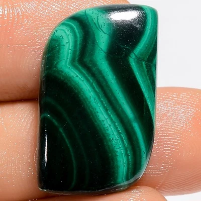 Piedra preciosa suelta cabujón de forma elegante de malaquita natural 25 quilates 23X14X5 mm X-23425 Foto 1 de 2