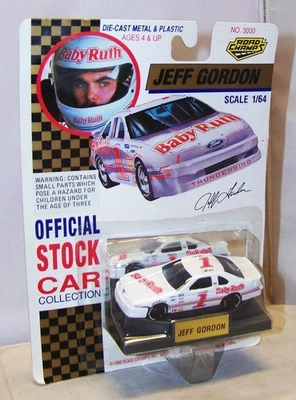 1:64 ROAD CHAMPS 1992 #1 BABY RUTH FORD THUNDERBIRD JEFF GORDON 3000 NIP - Image 1 of 2