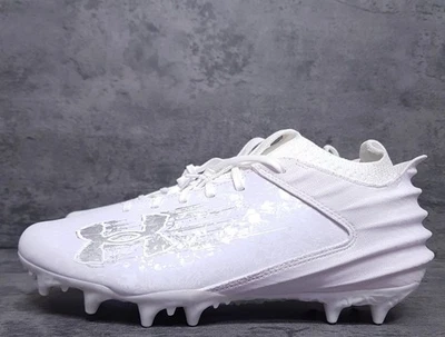 Under Armour Blur Smoke 2.0 MC Football Cleats White Silver 3027978-101  Size 14 - Image 1 of 4