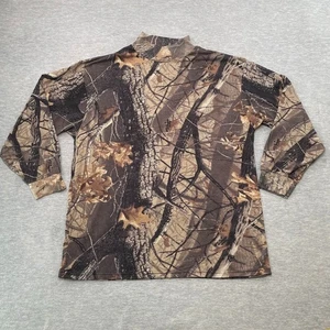 Realtree Camo Shirt Men 2XL Camouflage Hardwoods 20-200 Mock Neck Long Sleeve - Picture 1 of 11