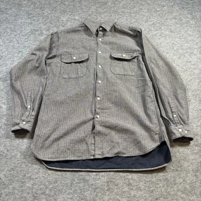 Camisa J Crew De Colección Oarsman Espiga Para Hombres Pequeña Suave Algodón Denim Doble Bolsillo Foto 1 de 4