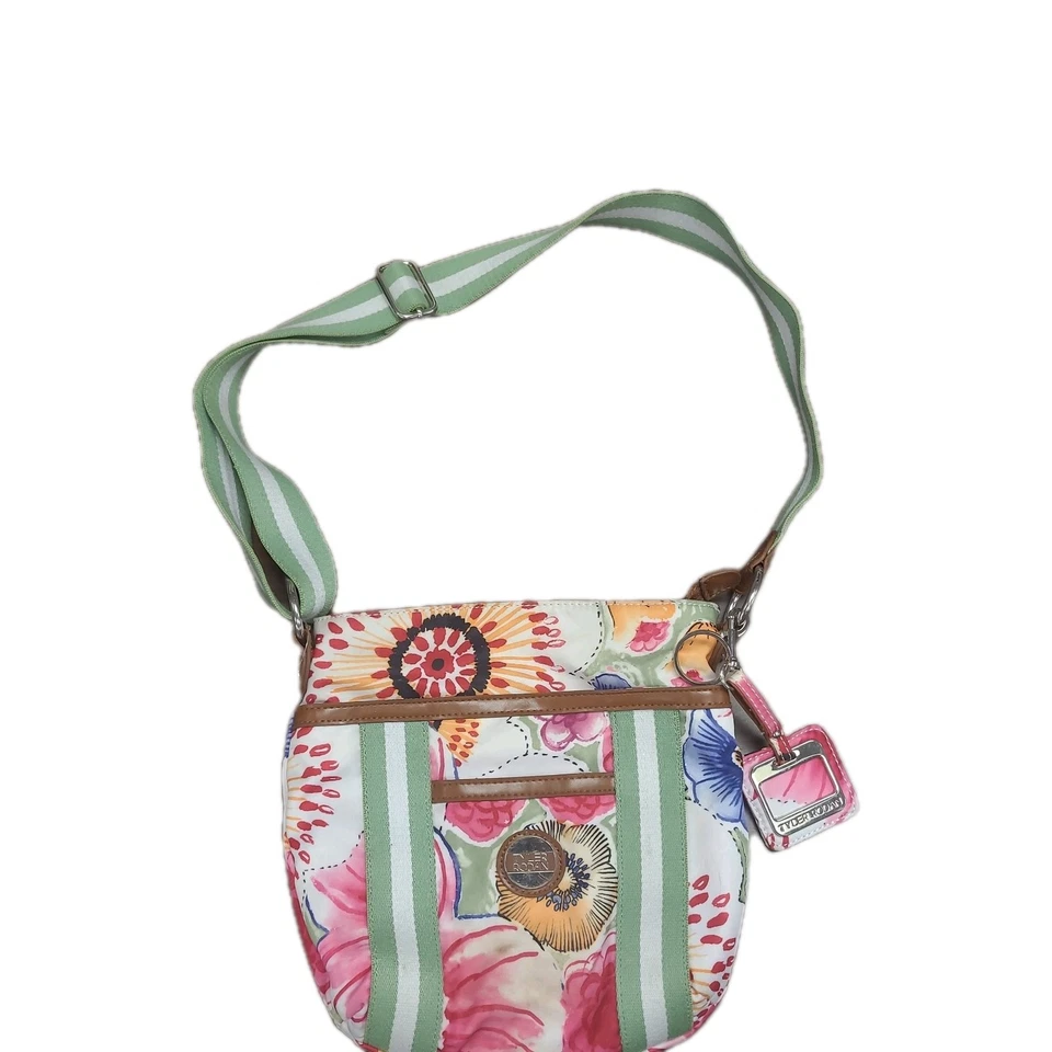 Bolso Bandolera de Hombro con Cuero Tyler Rodan Estampado Floral de Tela  Foto 1 de 4