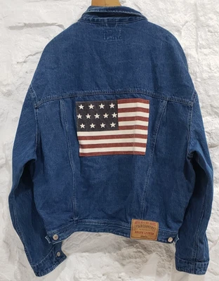 Винтажная джинсовая куртка 90-х 1992 Ralph Lauren Barcelona Olympics с флагом США размер XL - Изображение 1 из 4