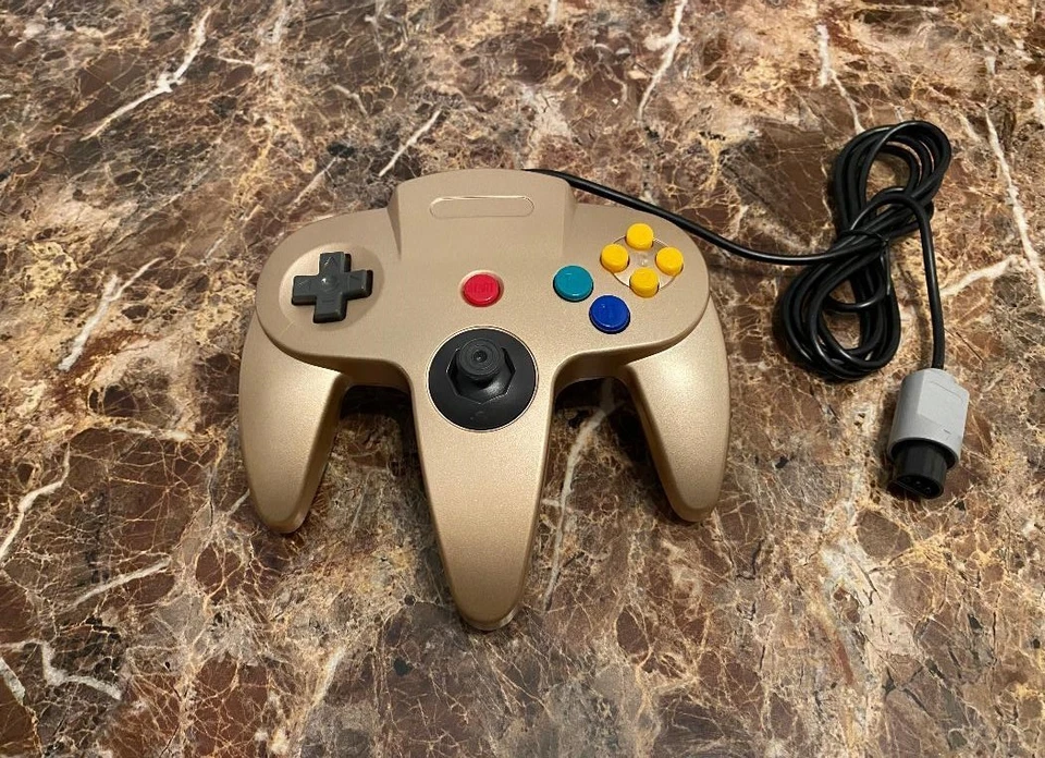 Nuevo Joystick Controlador Cableado Compatible con Consola de Juegos Nintendo 64 N64 Dorado Foto 1 de 1