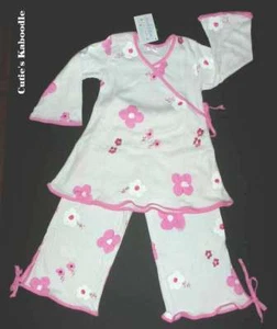 NEW NWT INDYGO ARTWEAR Mia Blossom White Floral Crossover Swing Top Set 4 4T - Picture 1 of 1