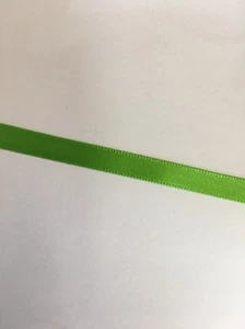5m 7mm grasgrün doppelseitiges Satinband Premium Qualität Haarschleifen/Kuchen - Bild 1 von 3