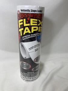 NEW - Flex Seal TFSWHTR1210 Flex Tape WHITE 12 .in X 10' - Picture 1 of 8