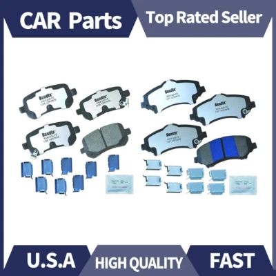 Pastillas de freno delanteras traseras para Chrysler Town & Country 2012 2011 2010 2008 2009 Foto 1 de 4