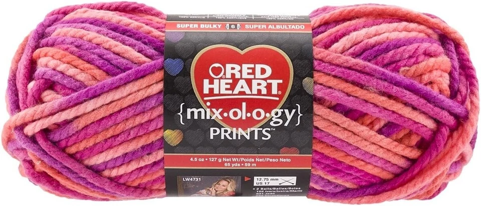 Red Heart Mix-ol-o-gy Yarn "Sizzling Print" Price per skein - Image 1 of 1