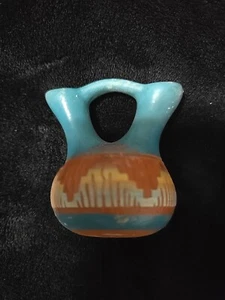 Navajo Indian Hand Etched Wedding Vase Signed Small - Picture 1 of 7