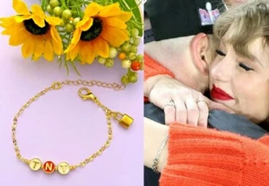 TNT Bracelet Chain Gold Plated Stainless Steel New Trending Really Cute GIFT Box - Picture 1 of 5