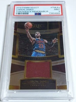2018 Panini Select LeBron James #PATCH Game Worn Jersey - PSA 9 (POP 11) - Image 1 of 3