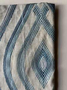 Lee Jofa Ora Embroidery Sky 24"x24" Fabric Remnant - Picture 1 of 3