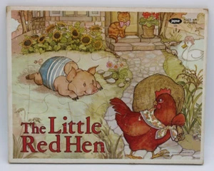 Vintage Jaymar Inlaid Cardboard Tray Puzzle - Little Red Hen - Made in USA - HTF - Picture 1 of 12