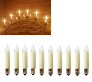 10x E10 LED Small Candle Plug 8-55V 0.1-0.2W 65mm Replacement Christmas Lamp - Picture 1 of 6