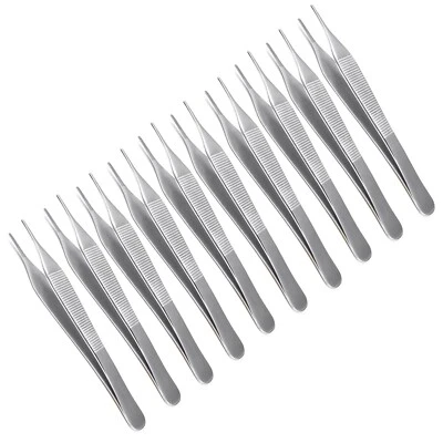 MEDITEK 10 pcs Adson Tissue Forceps Surgical/Medical Instruments SS 4.75" Serrated