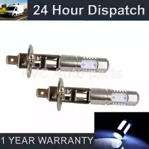 2X H1 WHITE LED FRONT MAIN HIGH BEAM LIGHT BULBS HIGH POWER XENON MB501101 - Picture 1 of 1