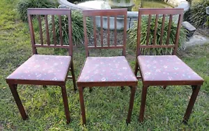 3 Vintage Leg-O-Matic Wood Folding Chair Airstream Tiny House RV Travel Trailer - Picture 1 of 24