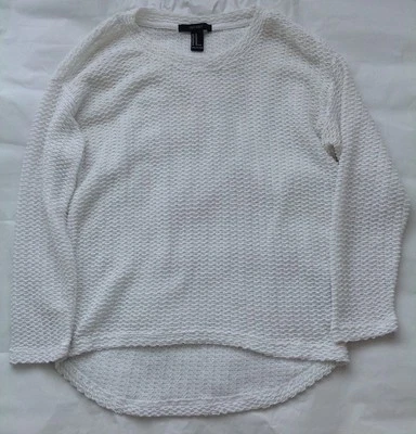 White Slightly Cropped Sweater Jumper Forever 21- Size M on label (UK 8) - Image 1 of 4